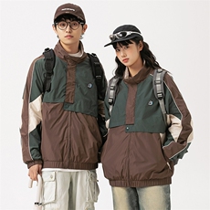 2026春季新款男装日系潮牌宽松拼色外套休闲夹克JK560-F135，男装夹克，电商A101（原外27）