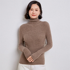 优雅女士高领羊毛衫羊毛显瘦百搭保暖针织衫，女装羊毛衫，温伦斯特羊绒