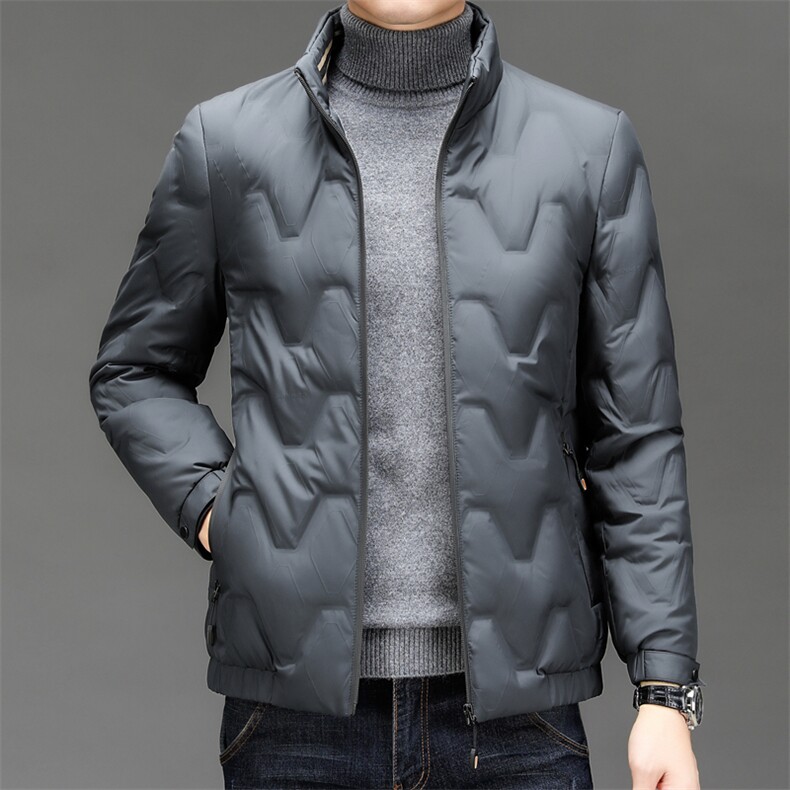 男士短款羽绒服轻薄保暖上衣2025年冬季休闲立领羽绒衣外套男,男装羽绒服,钱塘6003（原4033）