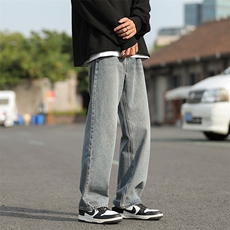 牛仔裤男宽松做旧直筒裤715-6-BK607P50(控68），男装牛仔裤，星座715-6