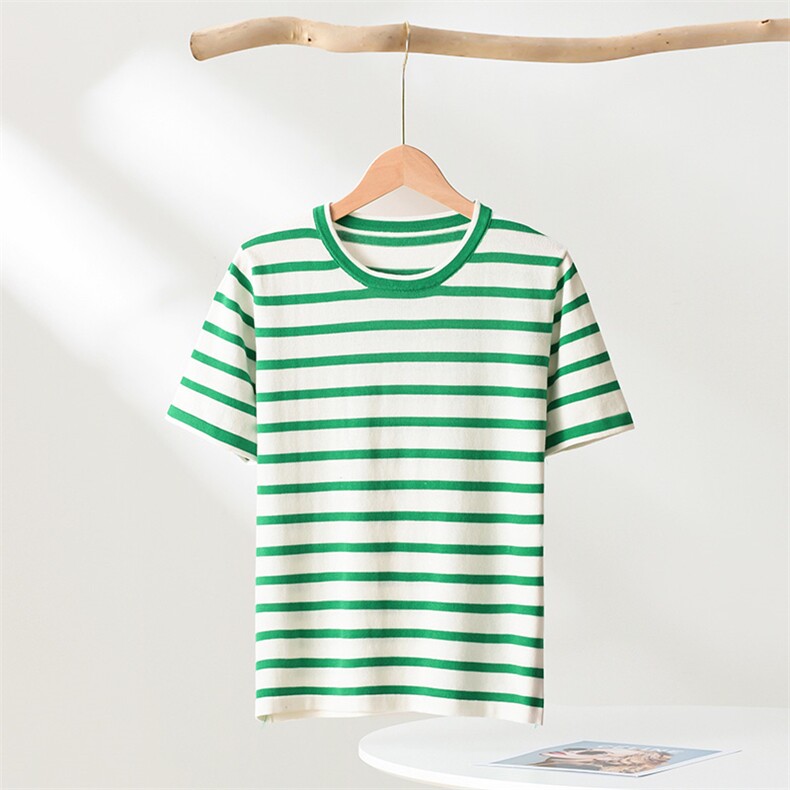 夏季新款女士休闲百搭通勤时尚圆领短袖，女装T恤，端硕羊绒