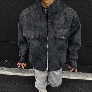 现货  黑色男士皮夹克机车情侣皮衣外套 JK306 P80图片