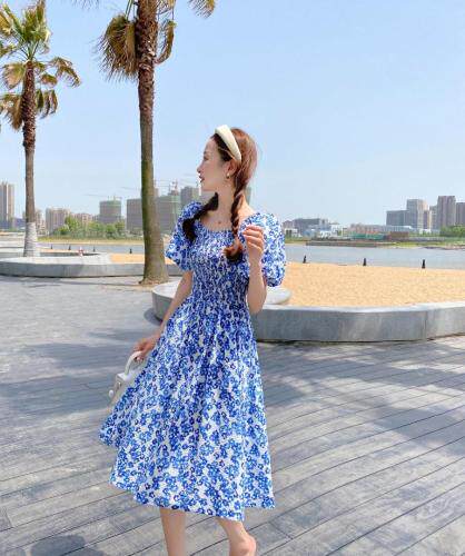 现货印花连衣裙出游，女装连衣裙，TOP.1