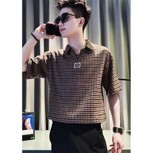 青少年短袖POLO衫男T恤2025男装上衣痞帅夏装衣服半袖帅t T371图片