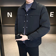 新款男士小翻领羽绒服夹克加厚防寒309B-3-81065-P188，男装夹克，星座1409-3