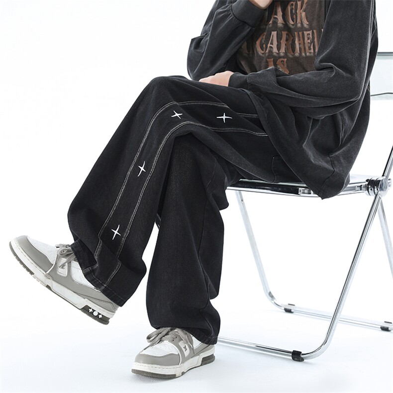 2025春季新款四芒刺绣复古牛仔裤A316-1-K1218P60控78,男装牛仔裤,星座906（原电商a316-1）