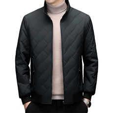 轻薄棉服男士2026新款休闲立领爸爸装夹克二棉短款棉衣外套，男装夹克，钱塘723
