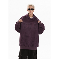 港风大码日系复古麂皮绒钢印套头连帽卫衣XZ213-W1921-P60控78，男装卫衣，星座213