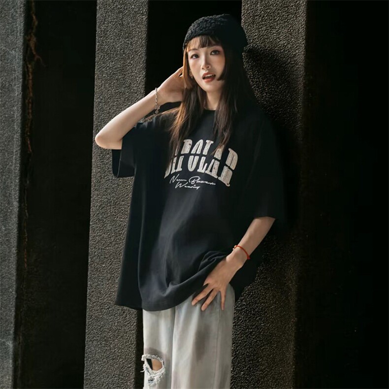 万针全刺绣工艺抖音得物高品质260克重磅纯棉双纱美式高街短袖T恤,男装T恤,电商A486