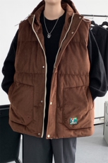 冬款加棉潮牌连帽棉服港风马甲背心棉衣外套男士8130-P95控价118，男装背心/马甲，电商A441-1