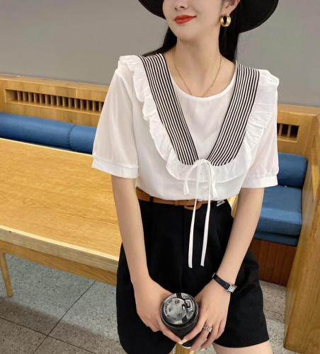学院风拼接小衫，女装，斐伦缇娜