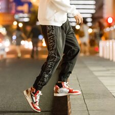 秋夏夜景街拍潮九分休闲裤男风运动哈伦束脚裤/，男装休闲裤，星座608A