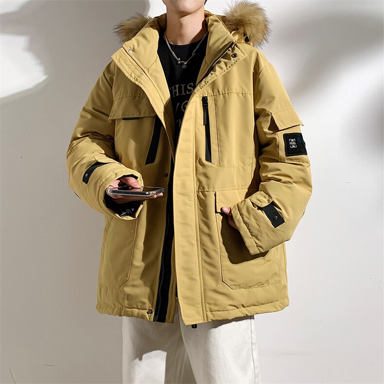 港风2026新品冬季宽松棉服派克服毛领冬装加厚外套D010-P145,男装棉衣,星座717