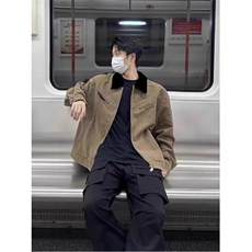 Cleanfit解构拉链底特律工装夹克男美式复古街头宽松休闲重工外套，男装夹克，四季星座505