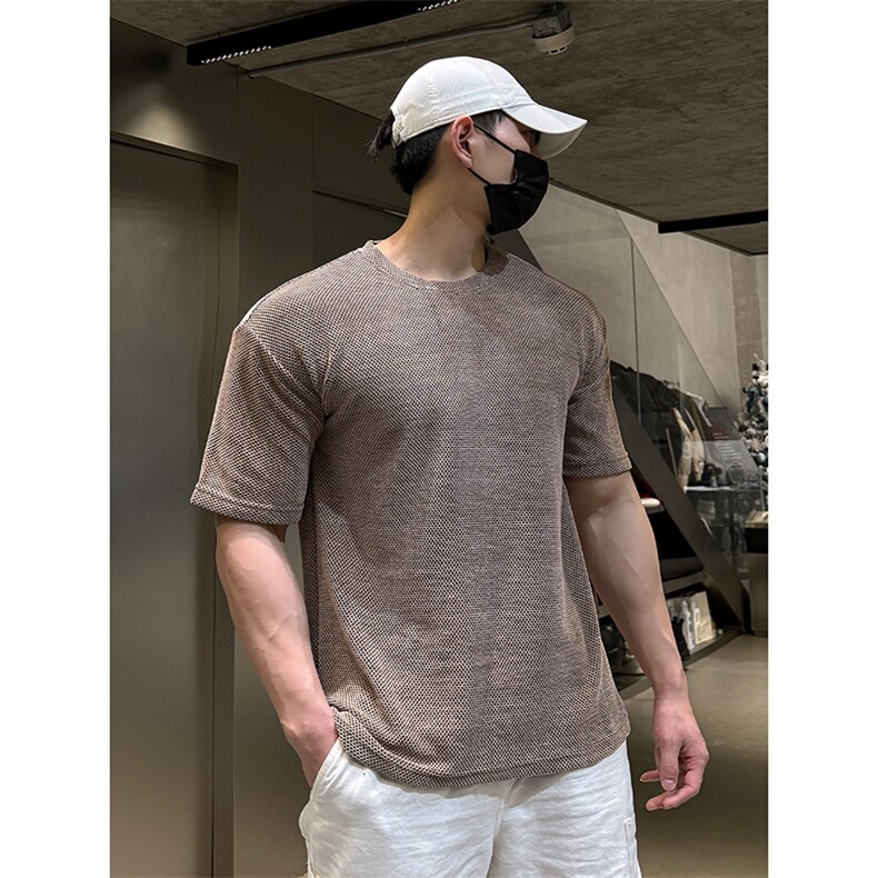舒适休闲时尚百搭上衣简约大气高级感面料短袖T恤HY275TP38控58图片