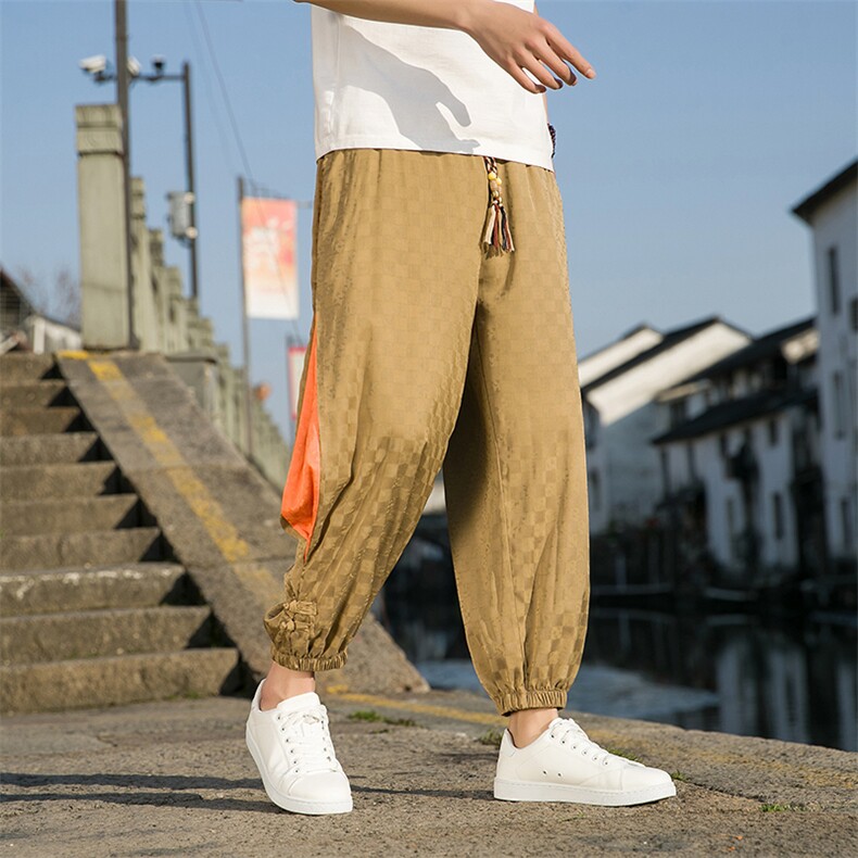 夏季新款提花休闲裤九分裤K302-P65-控88，男装休闲裤，电商A227A