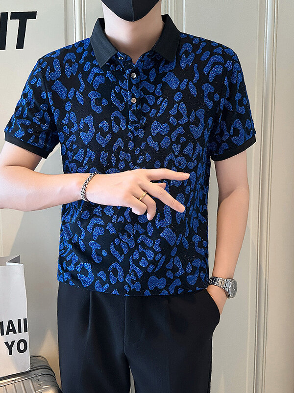 店主风社会小伙男士夏季翻领POLO衫男日常上衣301A-1/PL115/P53,男装Polo衫,星座301A-1