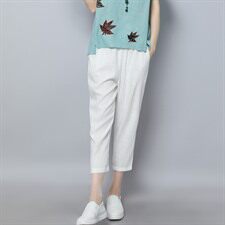 裤子2021年春季修身显瘦纯色中腰均码休闲流行韩版运动百搭，女装连体裤，涵誉