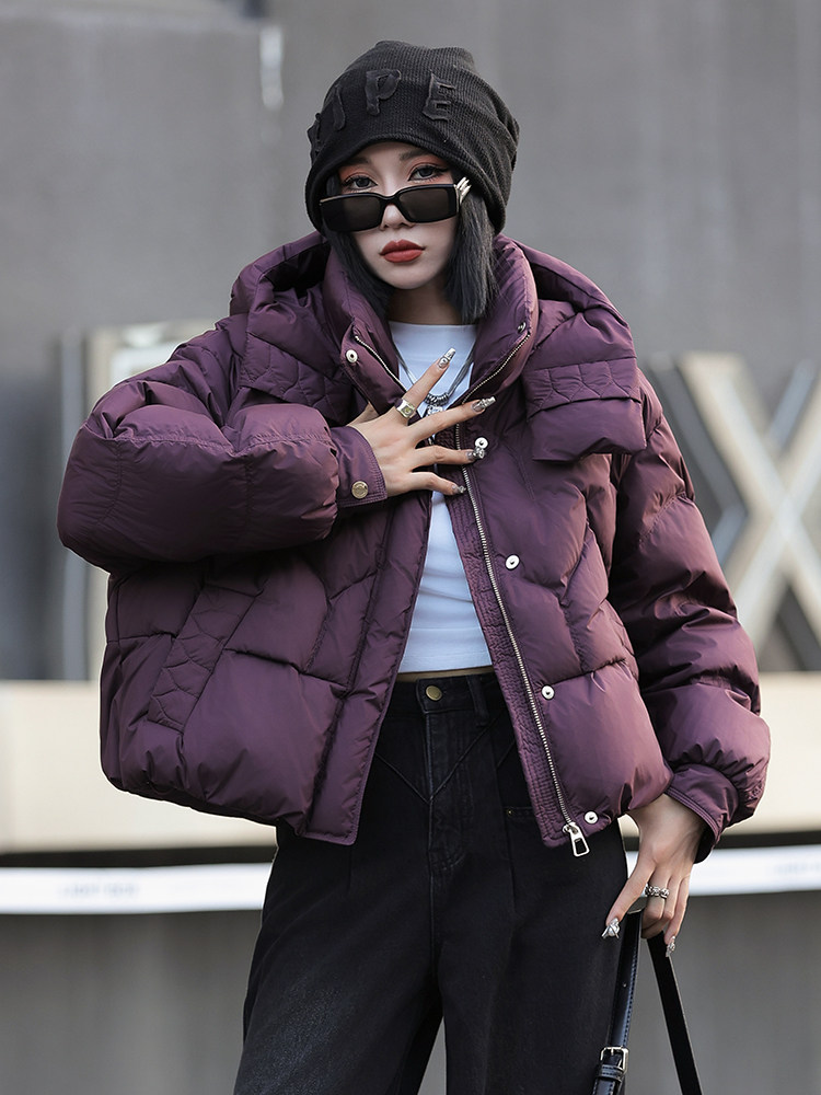 现货2024年冬季羽绒服女超好看新款今年流行显瘦洋气90白鸭绒外套,女装羽绒服,琦鑫阁（原依鑫阁）