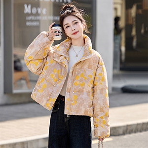 现货主推2025冬季新款花色羽绒服加厚外套图片