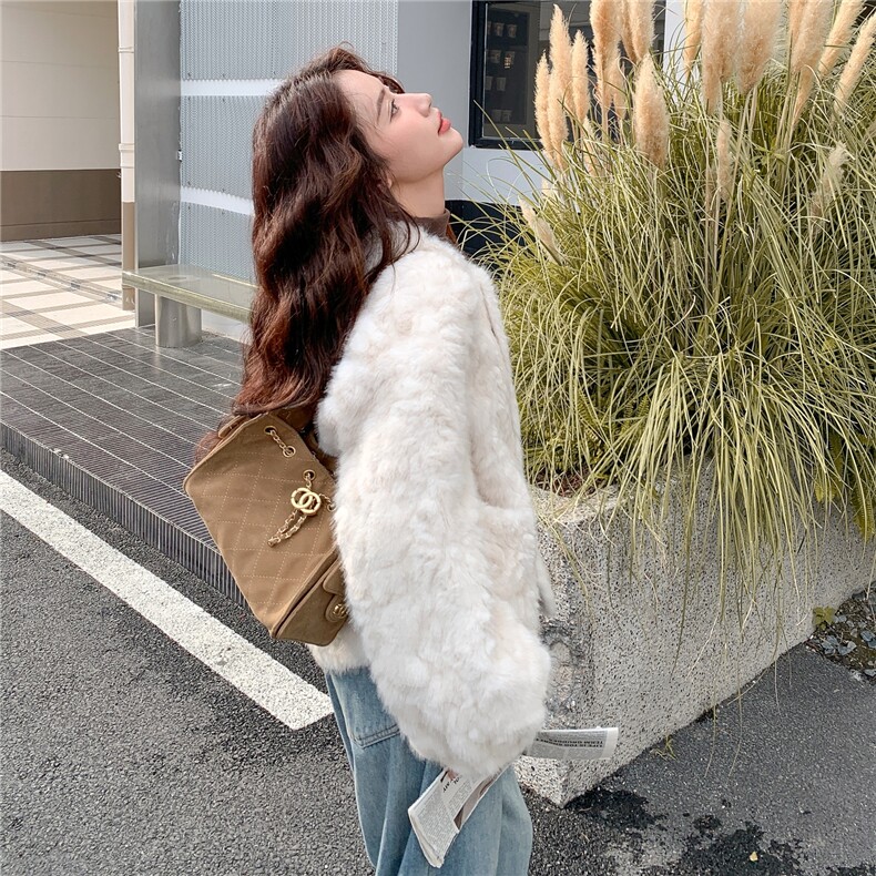 环保皮草皮毛一体外套2b72-8611P175K258,女装皮草,吉娜
