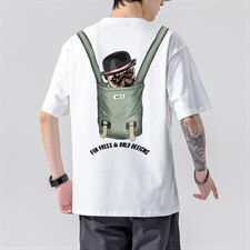 2021夏季新大码无影墙日系男T恤已注册卡通印花宽松短袖T1084-P25，男装T恤，电商A001