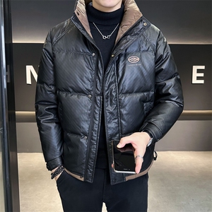 大货冬季皮羽绒服男立领加厚保暖防寒服C317-Y8215-P185图片