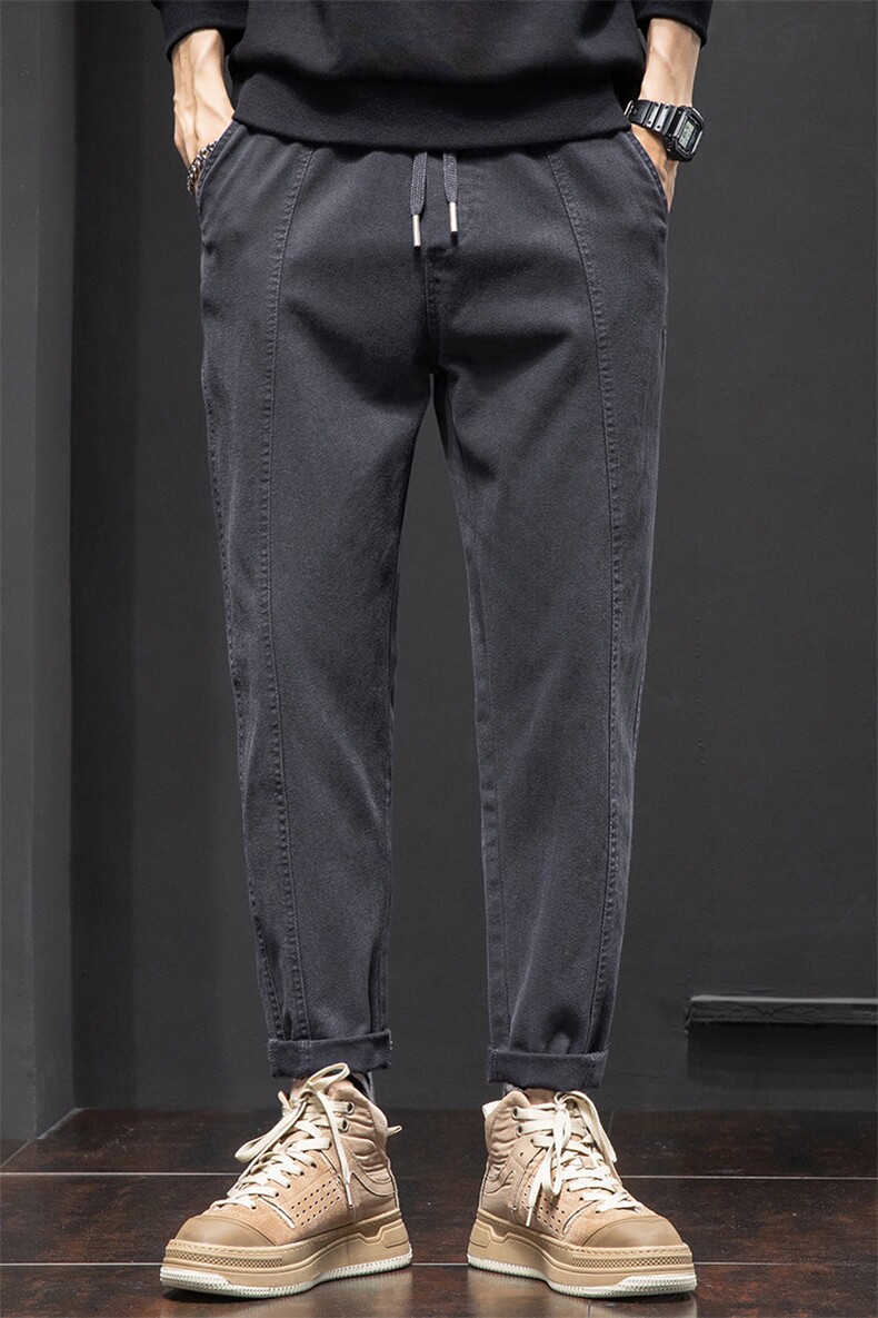 休闲裤男款秋冬季高街百搭工装裤宽松直筒长裤Z6619-P45/加绒P50,男装工装外套,星座509