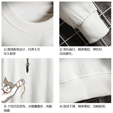S6013-P28加绒款-P33秋季圆领卫衣男大码韩版宽松长袖外套网格，男装卫衣，电商A040A