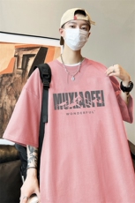 量大优可提供视频2024夏季新美式短袖T恤D223A-T24114-P18，男装T恤，电商019-1
