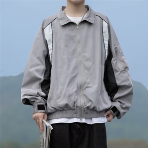 美式复古飞行员夹克男宽松潮牌工装情侣棒球服外套春秋季图片