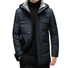 新款2023冬季羽绒服男装保暖可脱卸帽外套中年爸爸装TLM2109-P250，男装羽绒服，电商B212（原钱塘6029）