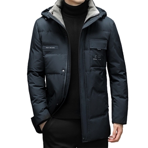 新款2023冬季羽绒服男装保暖可脱卸帽外套中年爸爸装TLM2109-P250图片