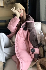 【新品】撞色羽绒服款088-9920p295k458短款9921p195k298，女装羽绒服，2C088