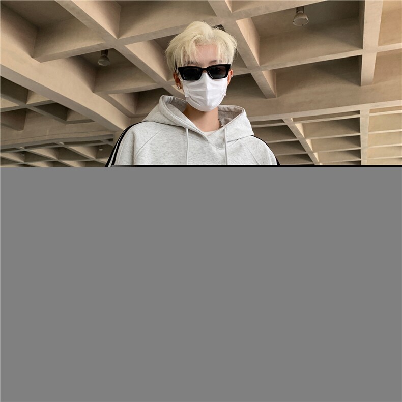 高品质！全棉重磅400克潮牌宽松三条杠连帽卫衣RH1403JR特p68,男装卫衣,星座610B-1