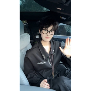 [罗一舟同款]半拉链刺绣Polo衫重磅华棉翻领卫衣504-T501-特P35图片