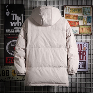 港风ins羽绒服男女同款带帽字母印花白鸭绒 Y5813-P190【特价】图片