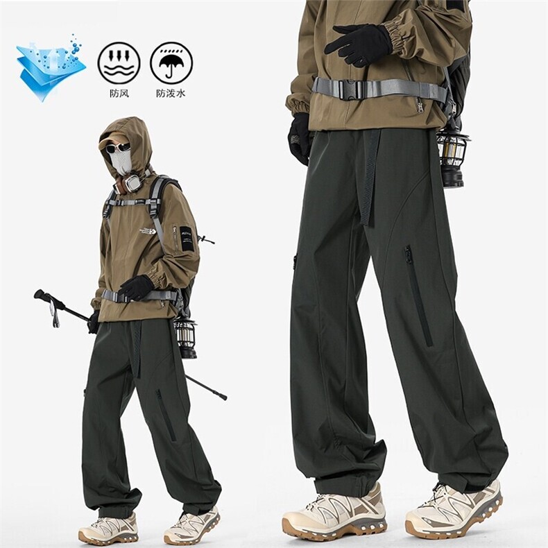 特批P30无差价2025防风防泼水带腰带工装裤男宽松百搭冲锋裤K5669，男装工装外套，电商A001