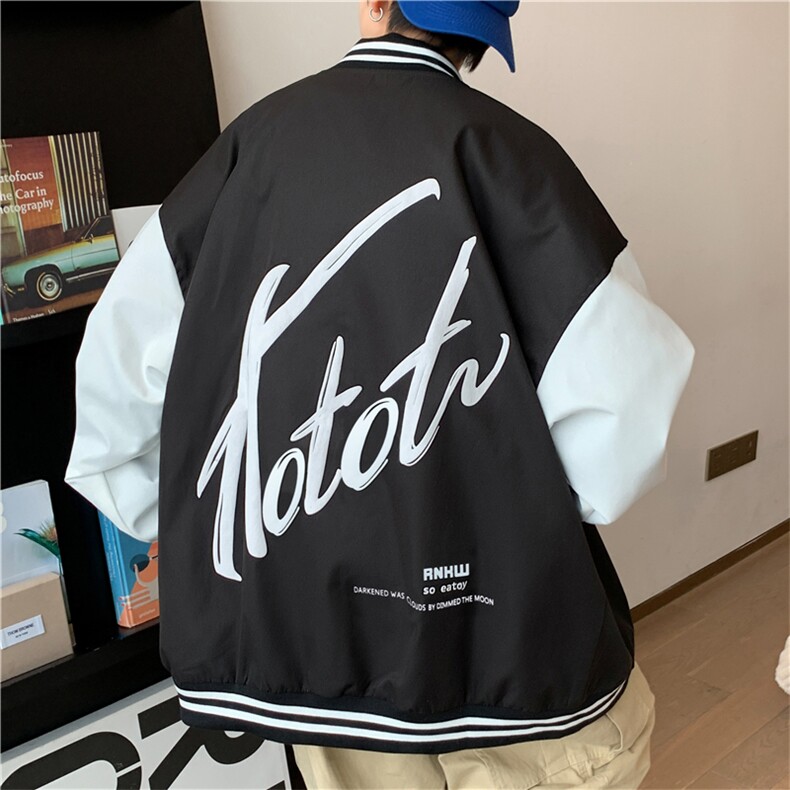 美式复古撞色拼接棒球服春季个性嘻哈宽松ins休闲外套JK8822-P60,男装夹克,星座1008