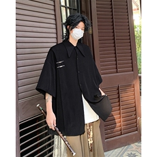 【已下大货】D130-P48控68大码新中式风重磅高品质衬衫，男装衬衫，电商D232