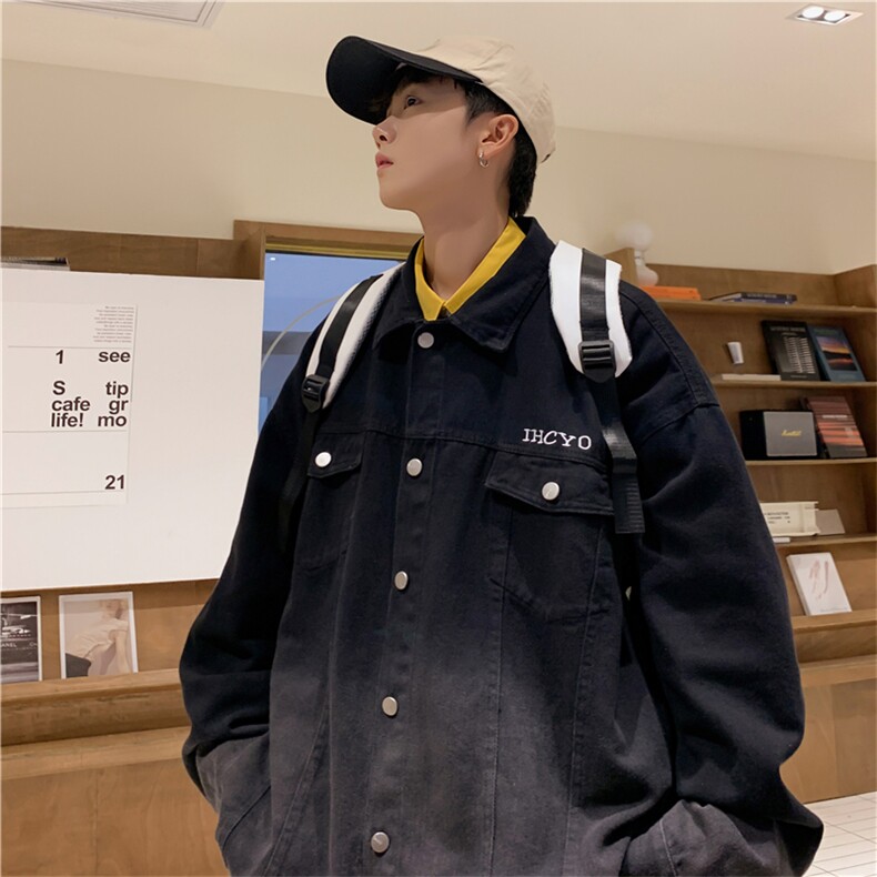 秋季情侣渐变牛仔薄款外套男潮ins春秋款新款夹克JK08890-P68,男装夹克,星座308B-1