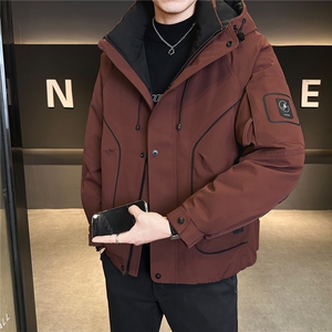新标连帽轻奢男羽绒服现货高品质情侣保暖外套数据款图片