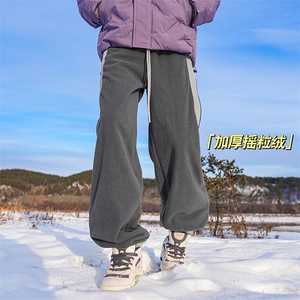 A408-24K20073JR-P75-X98-M-3XL 日系休闲束脚加厚加绒摇粒绒裤子图片