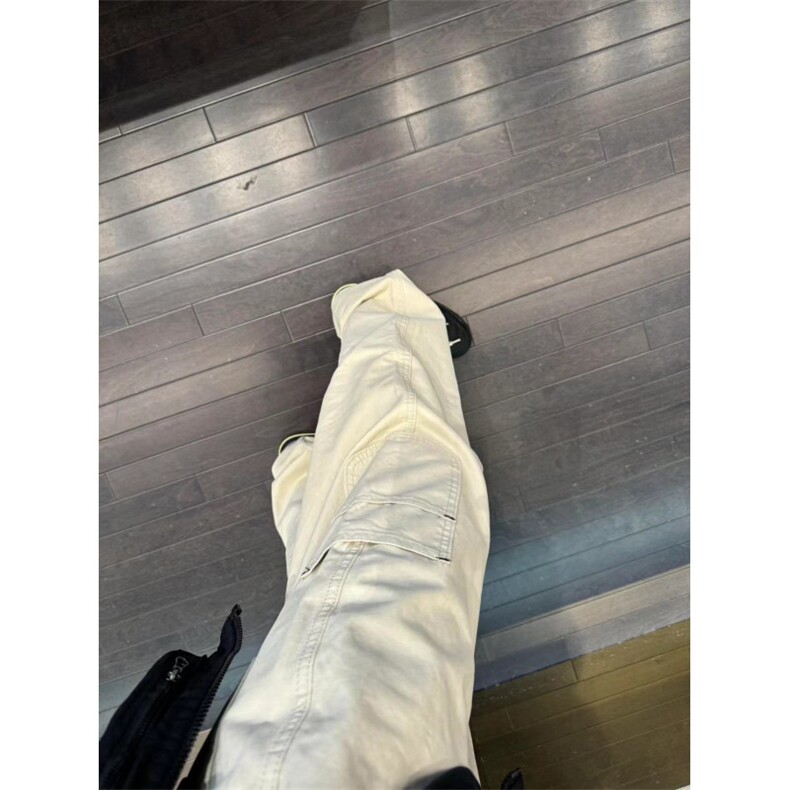 【有货】杏色工装裤男款美式vibe风裤子宽松直筒裤KZD43WW-P45,男装工装外套,星座1007（原301D）