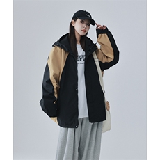 2024春秋新款冲锋衣连帽夹克户外工装日系百搭撞色外套JK2363-P75，男装夹克，电商A128