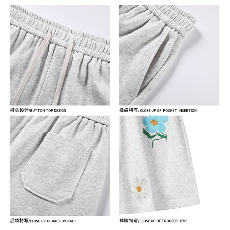 2025夏季新款白底花朵刺绣短裤M-5XLHK25583-特P25,男装休闲裤,电商A022