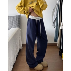 1014-1-WF0400-P38-花灰色弯刀卫裤男秋冬垂感慵懒松弛感裤子，男装休闲裤，星座1014-1