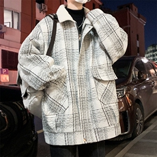 羊羔毛棉服男2025冬季新款休闲外套潮牌棉衣棉袄M199P120控158，男装棉衣，电商A157