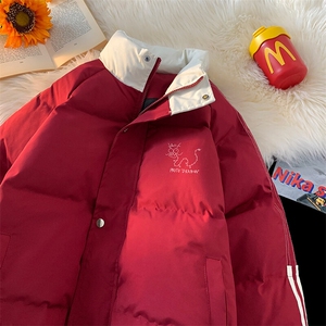 ！2025秋冬新款男士撞色立领棉服加厚棉衣MY203特P80图片