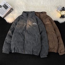 加绒加厚冬款男立领鹿皮绒棉衣刺绣皮棉袄面包服外套MA9052P92，男装棉衣，星座1013-1